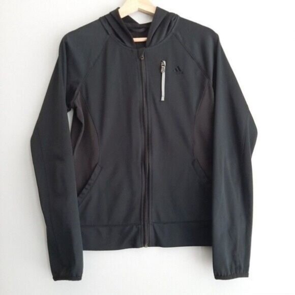 ADIDAS ClimaWarm Athletic Full-zip Light Jacket Hoodie Sz M Flawed - Picture 2 of 13